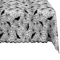 Halloween Black Lace Tablecloth 70x52 Inch Rectangular Spiderweb Bat Decor