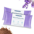 Lavender Eye Pillows for Relaxation, Yoga Eye Pillow for Meditation, Microwavable Weighted Eye Pillow for Yoga, Moist Heat & Cold Eye Compress with Aromatherapy (Light Purple) - 2 Pack