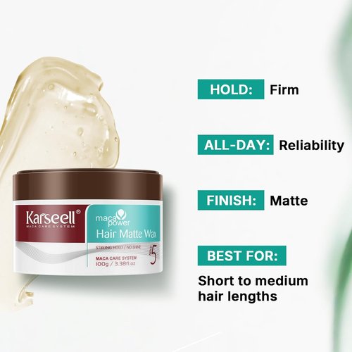 Karseell Hair Wax - Premium Matte Styling Wax for Strong Hold | 3.4 Ounces for All Hair Types