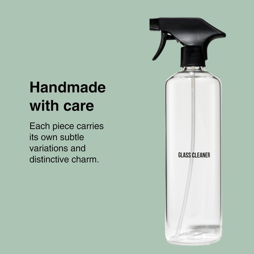Public Goods Empty Glass Spray Bottle for Glass Cleaner | Refillable Spray Bottle for Cleaning | Made with Clear Borosilicate Glass for Windows, Mirrors | BPA Free | 24 Oz