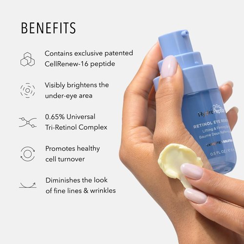HydroPeptide Retinol Eye Renewal Balm - Lifting & Firming with Tri-Retinol Complex, 0.5 Oz