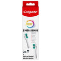 Colgate Total Battery Replacement Toothbrush Heads Pack, Fits Any Total Battery Powered Electric Toothbrush, White, 2 Pack
