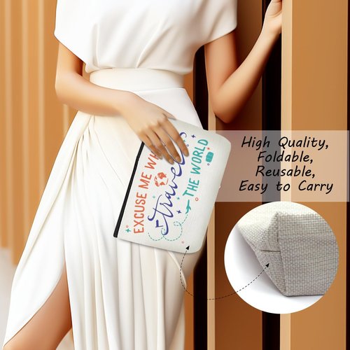 4 pcs Funny Travel Gifts for Women Makeup Bag Travel Essentials Cosmetic Bag Traveling Toiletry Bags Flight Vacation Gifts for Friend Mom Travelers Girls Trip Weekend Birthday Mothers Day Christmas
