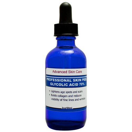 Advanced Skin Care Glycolic Acid Face Peel Serum 70% Strength - at Home Chemical Peel for face 2oz