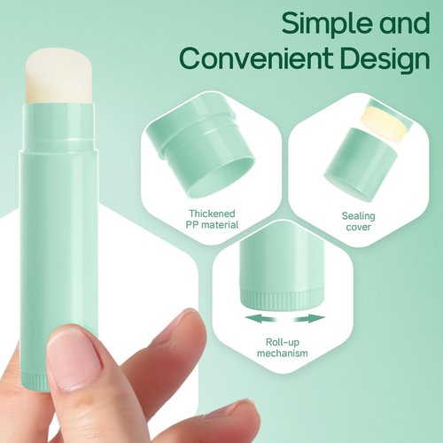 Sherules Lip Balm Filling Tray and Spatula Kit - 50 Tubes Holder for DIY Lip Balm Making - Compatible with 5.5ml Empty Tubes, Green
