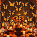 Monarch Butterfly Decorations Set - Day of the Dead Wall & Party Decor, 16 Pieces - Variation of 16 Butterfly