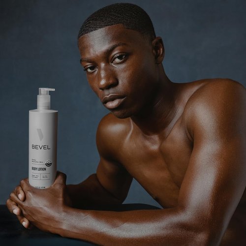 Bevel All Day Body Lotion for Men - Lightweight Formula with Shea Butter & Argan Oil | 16 Oz