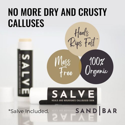 SandBar Callus Removal, Hand Callus Remover Salve Balm Stick for Working Hands, Lightweight Dead Skin Remover Tool Grit Surface, Knurled Handle, Magnetic Cap Hand File 4" - Blue