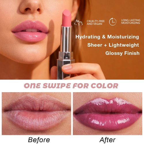 Kaely Cherry Honey Lipstick - Hydrating Tinted Lip Balm for Dry Lips | Sheer Vegan Gloss, 09