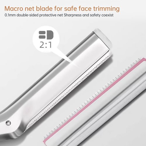 Facial Razor Replacement Blades Be suitable for Tweezerman Stainless steel blade,Including one cleaning brush. Pack of 60 (No handle included)