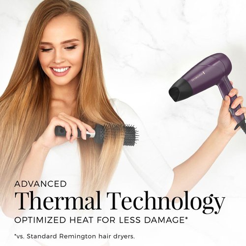 Remington Advanced Thermal Technology Hair Dryer, Travel Friendly Folding Handle, 1875 Watts of Drying Power