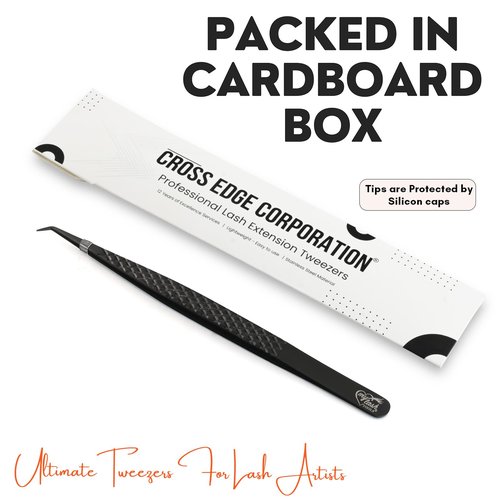 My Lash Tools Eyelash Extension Curved Degree Tweezers for Isolation Lash Extensions 14cm, Best for Individual Isolation & Classic Lashes Japanese Stainless Steel Eyelash Twisers (Black x)