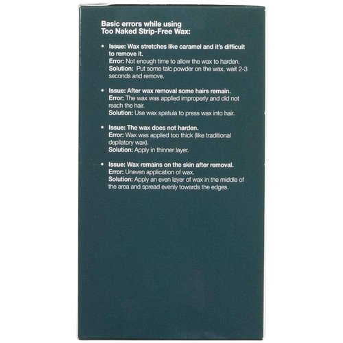 TOO NAKED HAIR REMOVAL Azulene Strip-Free Wax, Medium Transparency, Salon Wax, 28.8 oz