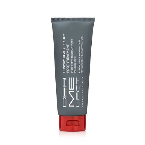 Dermelect Runway Ready Luxury Foot Treatment - Rich Peptide Cream with Argan Oil, Shea Butter & Hyaluronic Acid for Dry, Rough, Chapped Feet, Smooths and Revives Cracked Heels, 3.5 oz
