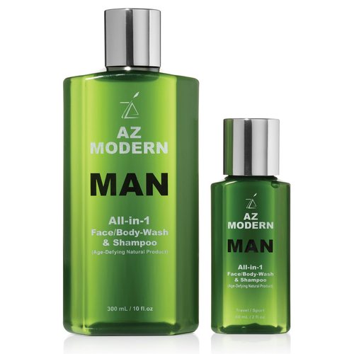 Skiennix 3-in-1 Face Wash, Body Wash & Shampoo - Aloe Vera & Jojoba Oil Formula | 10.14 + 2 FL OZ | Cleanses Sweat & Dirt
