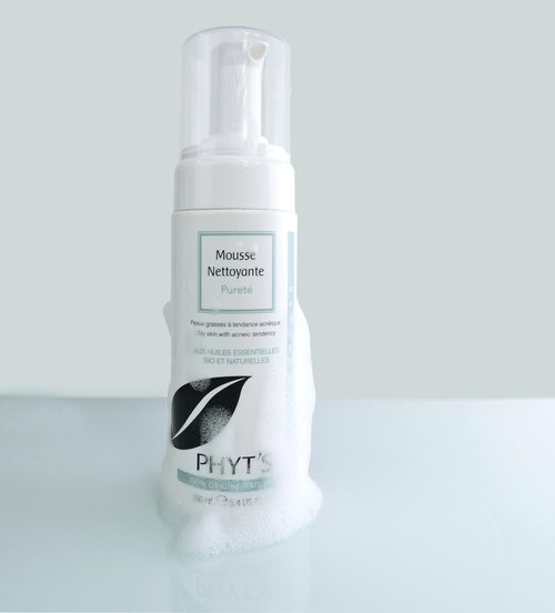 Phyt's Purity Cleansing Foam - Soap-Free Face Wash with Essential Oils & Purifying Extracts - 5.4 oz
