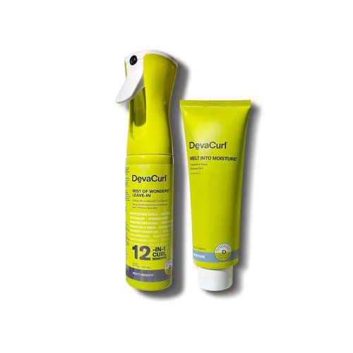 DevaCurl Moisture Magic Hydration Essentials Kit - Melt In Moisture Mask & 12-in-1 Leave-In Spray