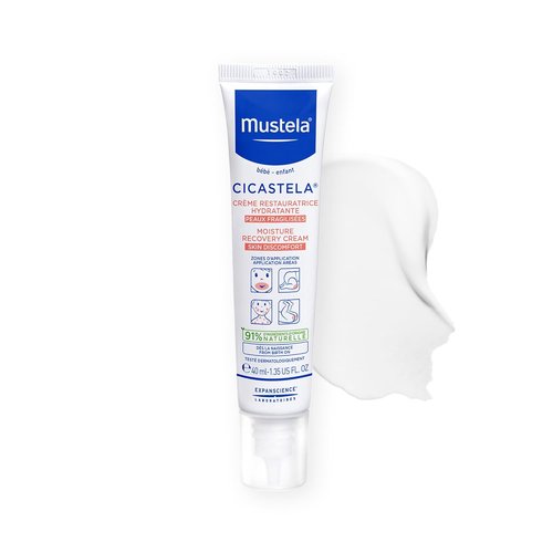 Mustela Cicastela Moisture Recovery Cream - Natural Baby Ointment for Skin Relief - Fragrance-Free - 1.35 fl. Oz