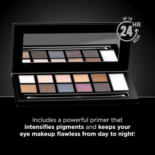 Klasme Dark Night Eyeshadow Palette - 10 High-Pigment Shades for Smoky Eyes | Matte & Shimmer Finishes