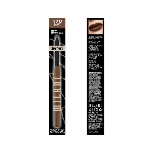 Milani Understatement Lipliner Pencil - Highly Pigmented Retractable Lip Liner - Saucy Toffee Shade