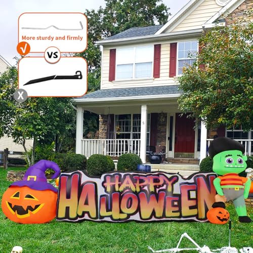 11 FT Halloween Inflatable Pumpkin Zombie Yard Decoration with LED Lights