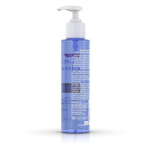 Neutrogena Ultra Light Facial Cleansing Oil - Non-Comedogenic Makeup Remover, 4 Fl. Oz