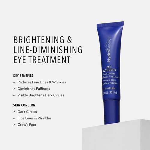 HydroPeptide Eye Authority - Brightening Eye Cream for Radiant, Youthful Eyes | 0.5 Ounce