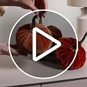 Your Heart's Content Velvet Pumpkin Set of 3 Small Autumn Decor - Bronze Rust Variation