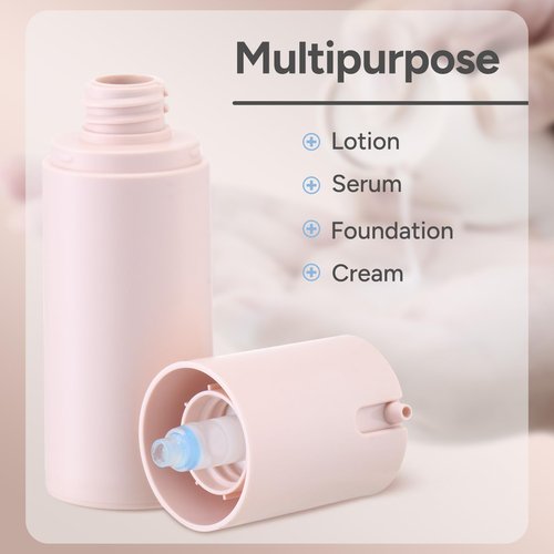 Lulupack 1 oz Airless Pump Bottles, Travel Lotion Container, Skincare Containers for Moisturizer(Plastic, Multicolor, 3Pcs)