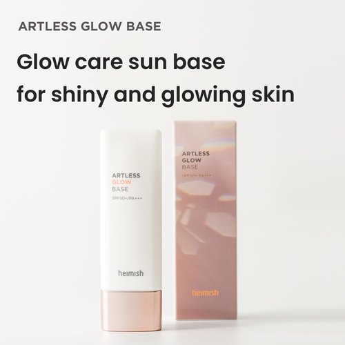 HEIMISH Artless Glow Base - Multipurpose Makeup Primer & Highlighter | Lightweight Hydrating Formula with SPF 50+ (1.35fl.oz/40ml)
