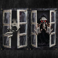 Halloween Window Cover Poster Ghost & Skull - Spooky Ghost Curtain Decoration - 2 Pack