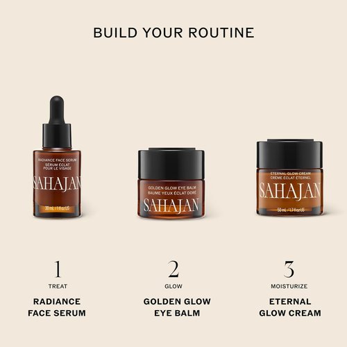 Sahajan Eternal Glow Cream with Vitamin C, Bakuchiol, Ceramides + Saffron | Clinically-Proven Clean Ayurvedic Lightweight Moisturizer | Moisture Barrier, Fine Lines & Wrinkles | 1.7 oz