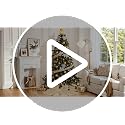 24 Inch Champagne Sequin Christmas Tree Skirt - Sparkly Holiday Decor