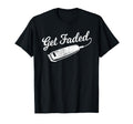 Vintage Distressed Barber T-Shirt - Get Faded Script Tail Te T-Shirt