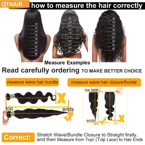 QTHAIR 18A Body Wave 5x5 Transparent Lace Closure 16inch 5x5 Lace Closure 16inch Human Hair Pre Plucked with Baby Hair Lace Closure Natural Black Color for Black Women