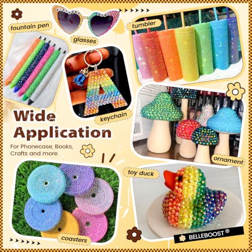 Bedazzling Rhinestone Kit with 36,000 Gems & Adhesives for Crafts