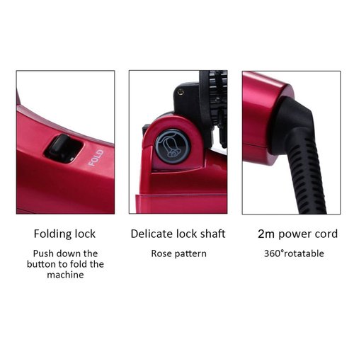Electric Professional Anti-Scald Curling Brush - Instant Heat Up Wands for All Hair Types