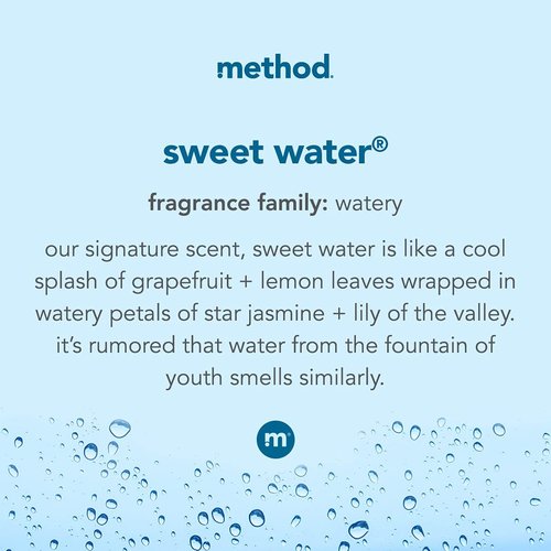 Method Gel Hand Soap - Sweet Water Scent | 12 Fl Oz (Pack of 3) - Gentle & Refreshing Clean