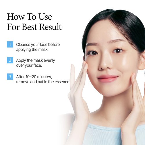 ROUND LAB 1025 Water Gel Hydration Mask(10ea) | Hydration locking, Cooling, Rejuvenating, Easy layering, Unscented for sensitive skin (10ea)