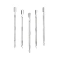 5Pcs Cuticle Pusher Remover and Cutter, Creatiee Double Ended Stainless Steel Cuticle Cleaner Nail Gel Polish Removal, Manicure Pedicure Nail Tools for Fingernails Toenails - Professional & Durable
