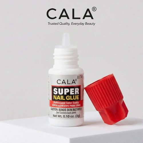 CALA Super Nail Glue – Professional Quick Dry Nail Glue Adhesive for False Nails, Tips & Art Accessories – Salon Quality Strong Hold for Natural Nail Repair (Pack of 4)