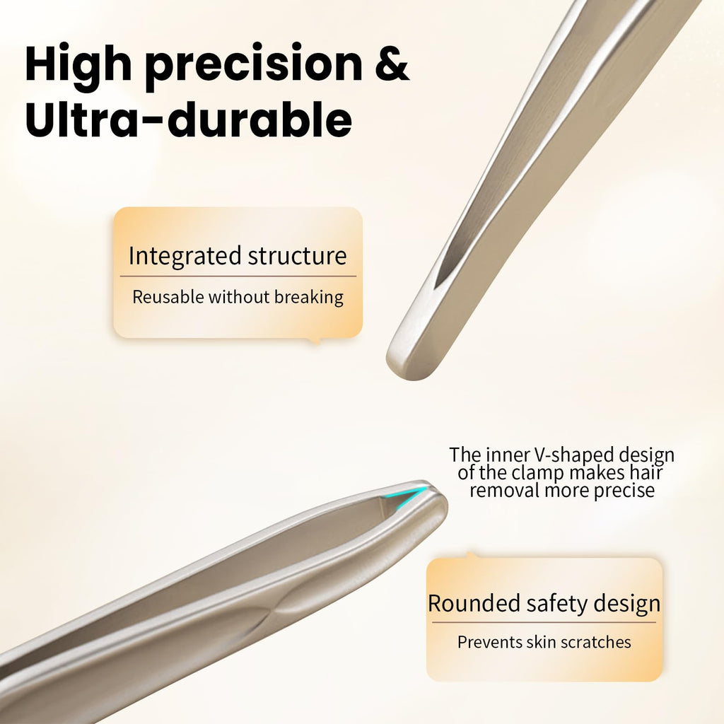 ZERNBER Eyebrow Tweezers for Women-1 Pack (Round)