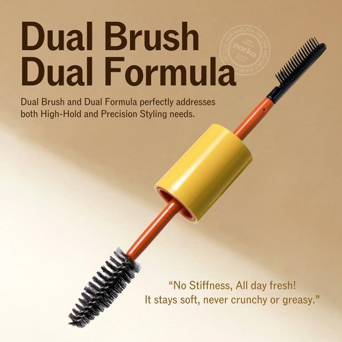 Hard Fix Hair Mascara - Strong Hold Taming Wand with Dual-Brush Design for Precision Styling