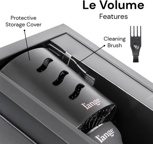 L'ANGE HAIR Le Volume 2-in-1 Titanium Blow Dryer Brush - Frizz Control & Volumizing Hot Air Styler | Black - 60mm