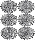 Black Halloween Spider Web Placemats - Set of 6, 15-inch Diameter