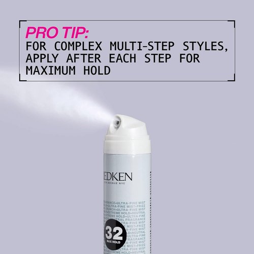 Redken Triple Pure 32 Hairspray - Extreme High Hold, Anti-Frizz Formula for All Hair Types