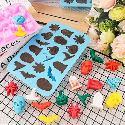 Halloween Silicone Baking Molds 5-Piece Set for Chocolate, Fondant & Candies