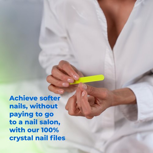 Crystal Nail File 3 in, Glass File Ideal for Purse, Durable, Safe and Gentle on Nails, Perfect for Travel Home, Office and On the Go, Portable Design