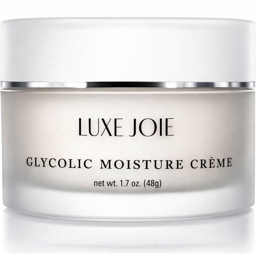 LuxeJoie Glycolic Moisture Creme – Exfoliating Face Moisturizer with Glycolic Acid – Lightweight Hydrating Cream for Smoother-Looking Skin – 1.7 oz