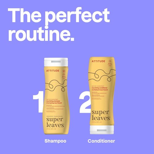 ATTITUDE Nourishing Shampoo for Curly Hair - Moringa Oil for Lightweight Moisture | EWG Verified, Vegan, 16 Fl Oz